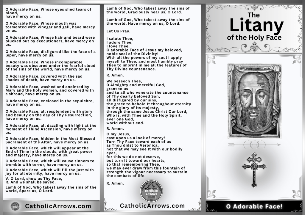 Litany of the Holy Face of Jesus Devotion download and print
